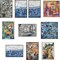 Applause Framed Canvas Wall Art Set by Leah Nadeau, Set of 2, 18x24 Gold, Decorative Colorful Abstract Art Print for Wall
